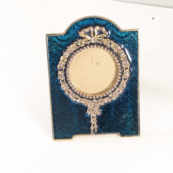 Terragraphics Green enamel strut photo frame, Vintage pet memorial frame - Picture 3 of 13